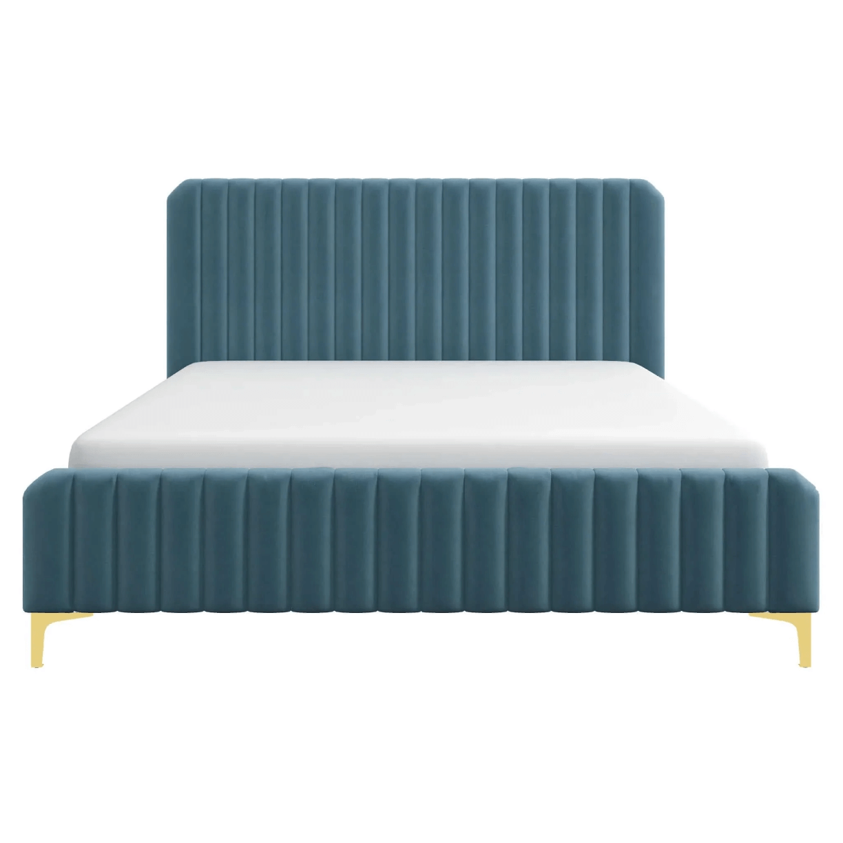Bethany Velvet Upholstered Channel Tufted Platform Bed - Revel Sofa