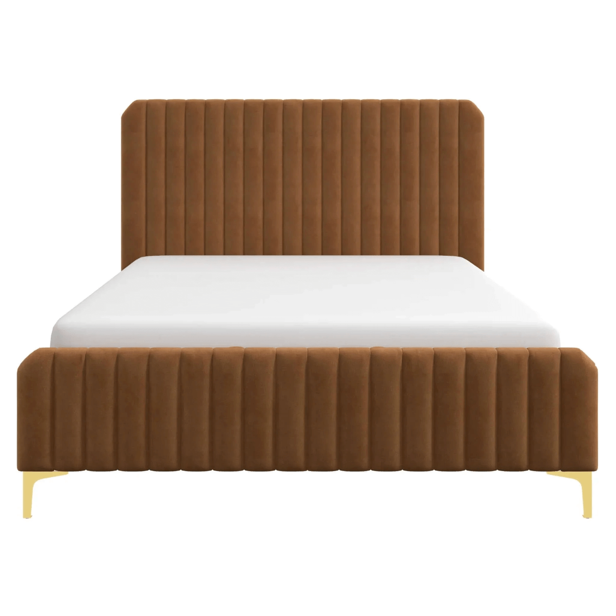 Bethany Velvet Upholstered Channel Tufted Platform Bed - Revel Sofa