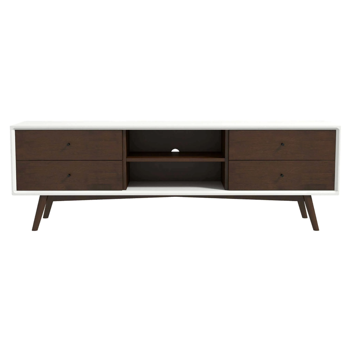 Caroline MCM Solid Wood TV Console Stand 71" - Revel Sofa