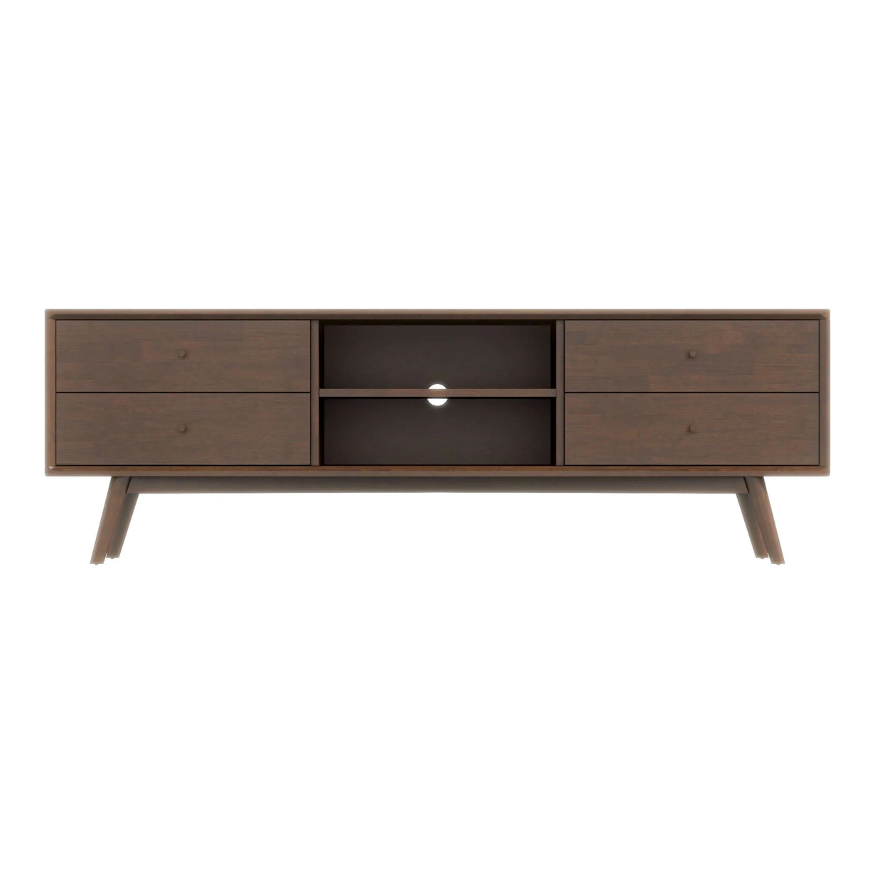 Caroline MCM Solid Wood TV Console Stand 71" - Revel Sofa
