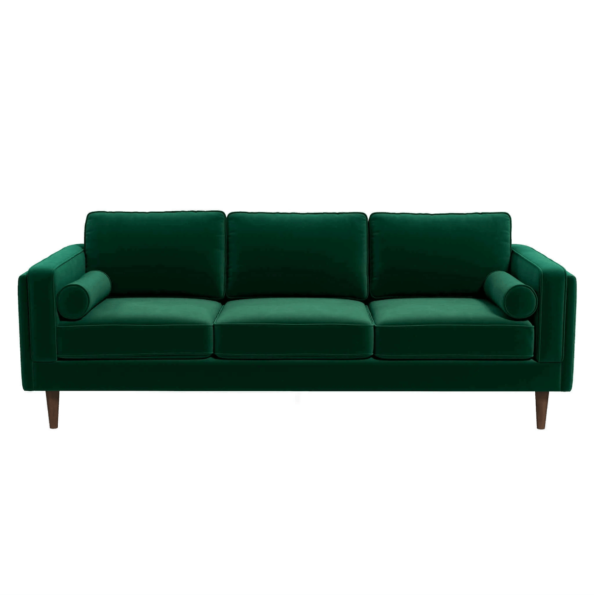 Amber MCM Styled Velvet Sofa Couch 86" - Revel Sofa