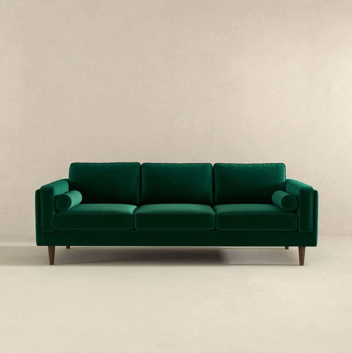 Amber MCM Styled Velvet Sofa Couch 86" - Revel Sofa