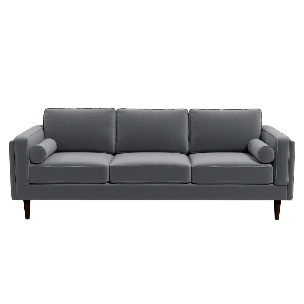 Amber MCM Styled Velvet Sofa Couch 86" - Revel Sofa