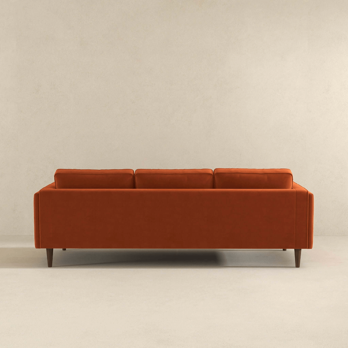Amber MCM Styled Velvet Sofa Couch 86" - Revel Sofa