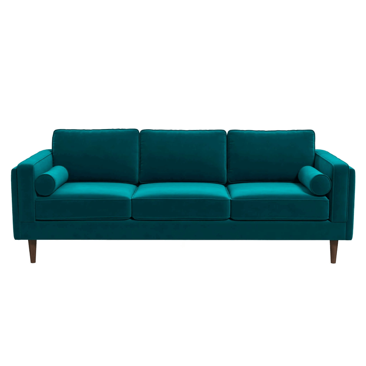 Amber MCM Styled Velvet Sofa Couch 86" - Revel Sofa