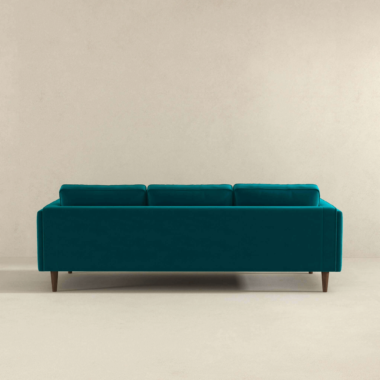 Amber MCM Styled Velvet Sofa Couch 86" - Revel Sofa