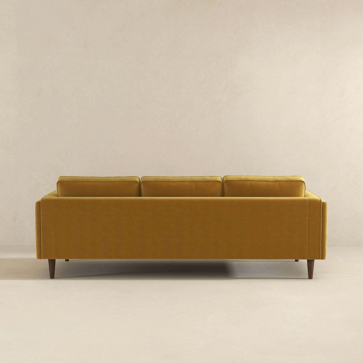 Amber MCM Styled Velvet Sofa Couch 86" - Revel Sofa