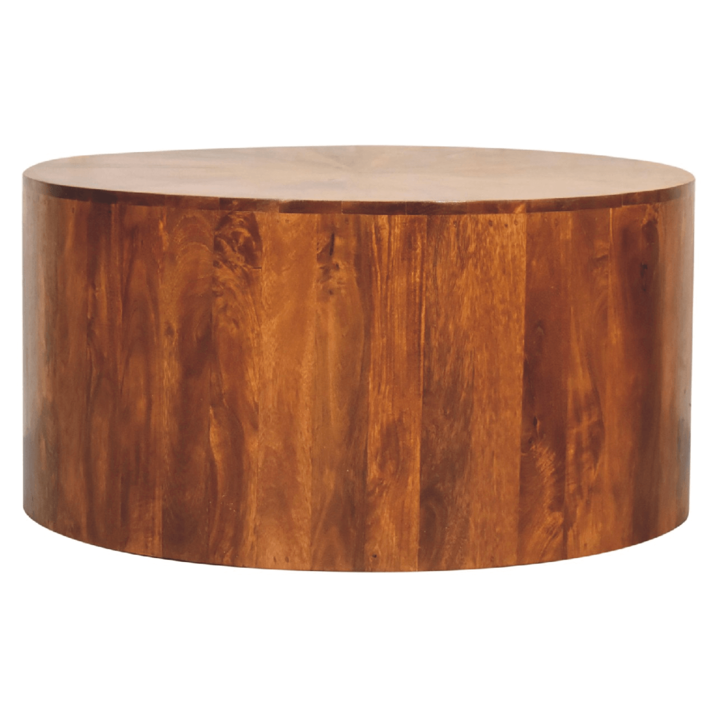 Chestnut Round Mango Wood Coffee Table 35" - Revel Sofa