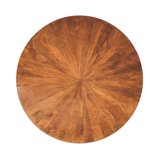 Chestnut Round Mango Wood Coffee Table 35" - Revel Sofa