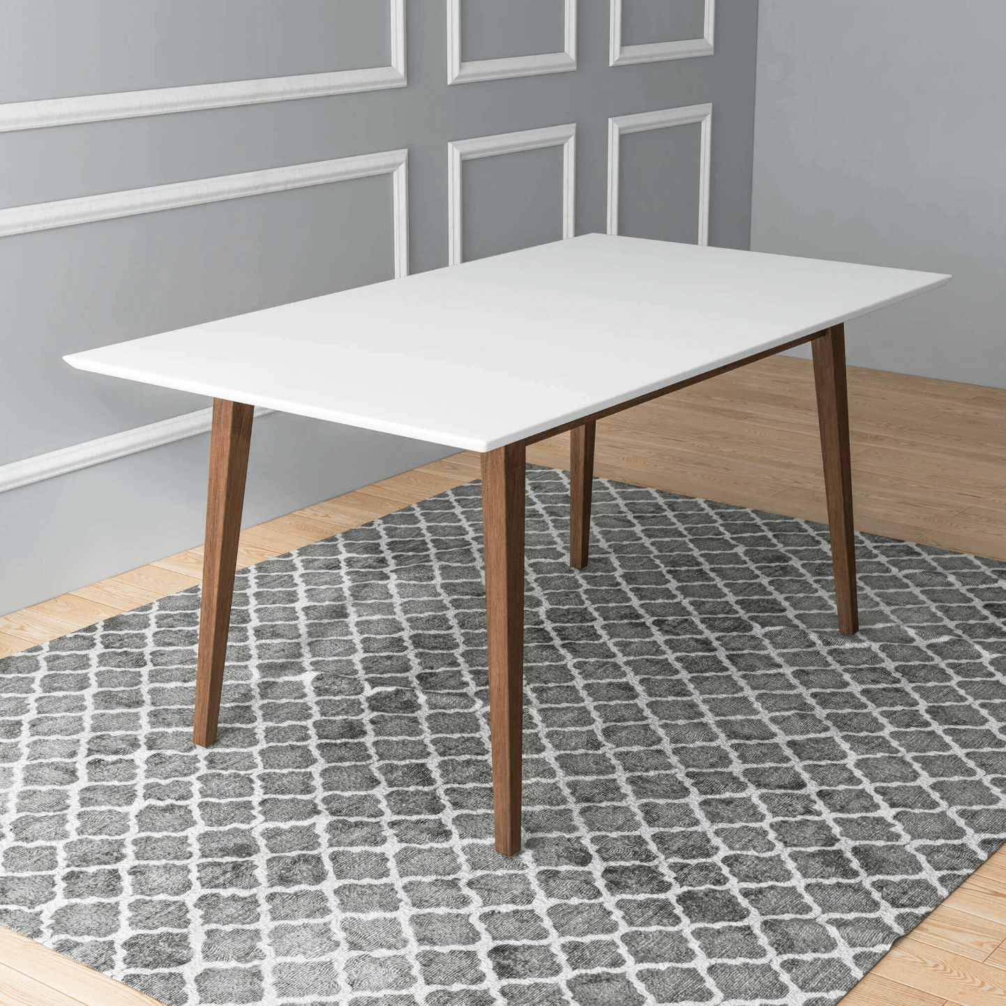 Mary MCM Style Solid Wood Rectangular Dining Table - Revel Sofa