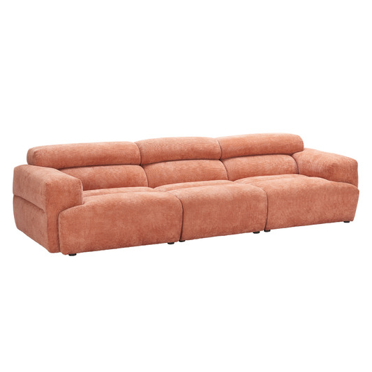 Alis Orange Modular Sofa 107" | Modern Polyester Sectional Sofa