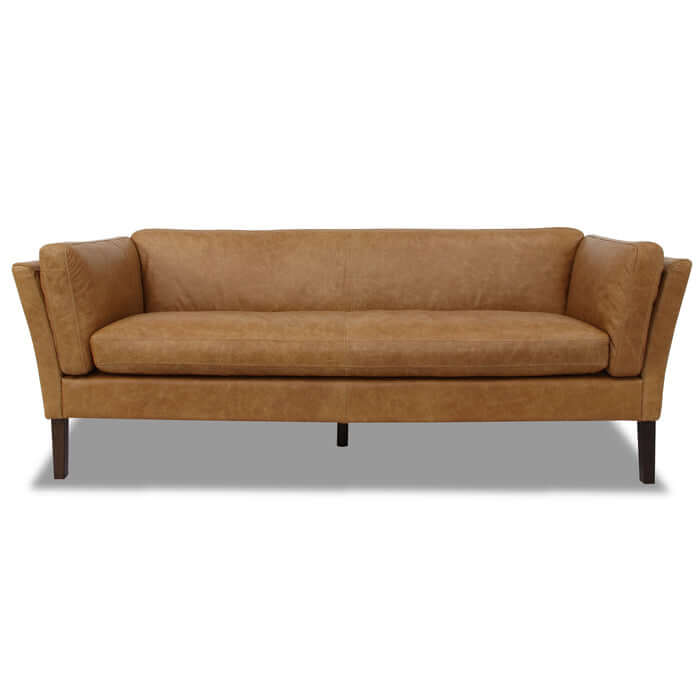 York MCM Buffalo Leather Sofa 93" (2 Colors)