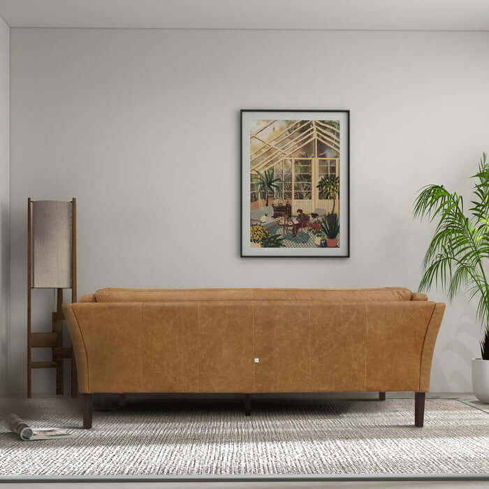 Modern Buffalo Leather Sofa 93" (2 Colors)