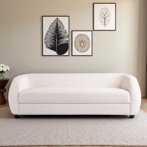 Melinda Modern Boucle Fabric Sofa 87”