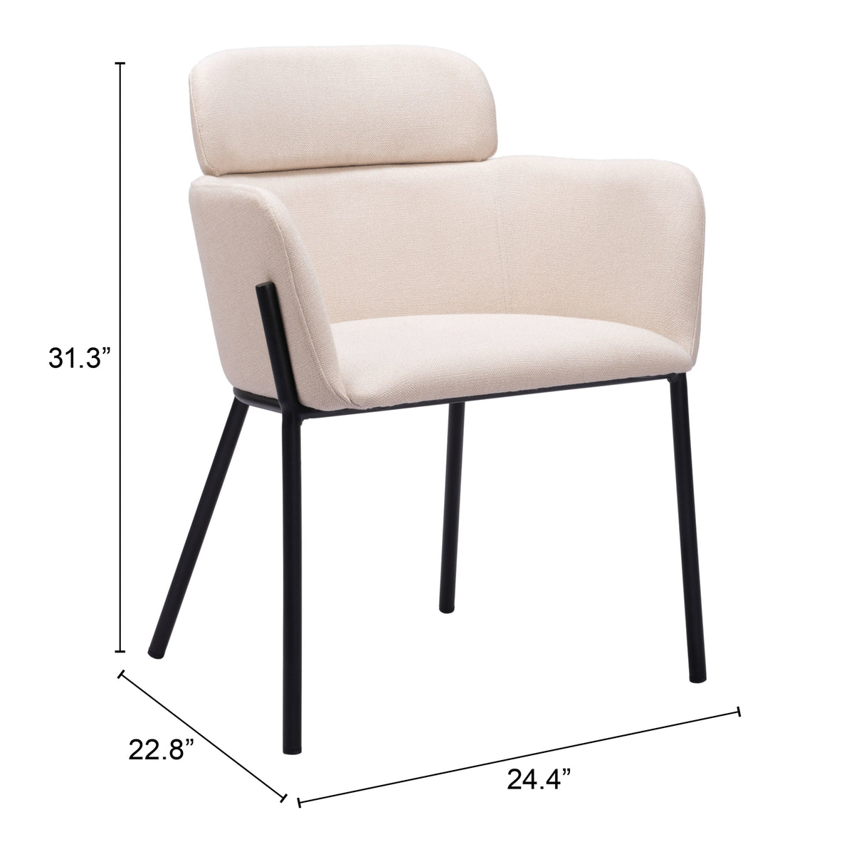 Bremor Dining Chair (Set of 2) in Beige