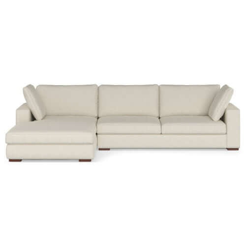 Charlie Modern Deep Seat Sectional Chaise Sofa 122"