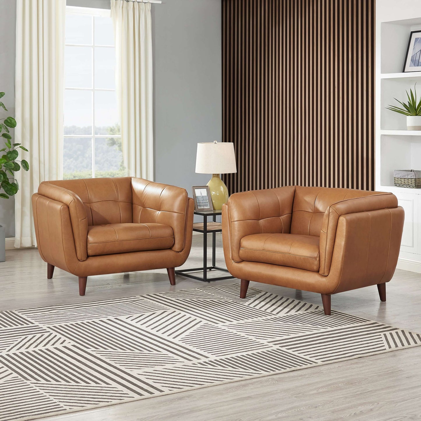 Solana MCM Top-Grain Leather Lounge Chair