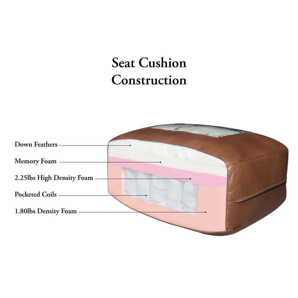 Maui MCM Top-Grain Leather Sofa Loveseat 64' in a stylish modern living room showcasing mid-century design.