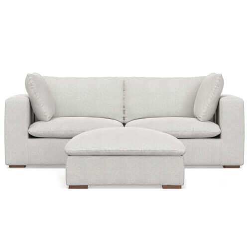 Jasmine Modern Grey Low Profile Cloud Modular Sofa 88'