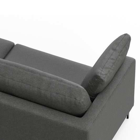 Ava Pebble Grey Performance Fabric Sofa & Ottoman Set – 76" 2-Piece Set – view 2