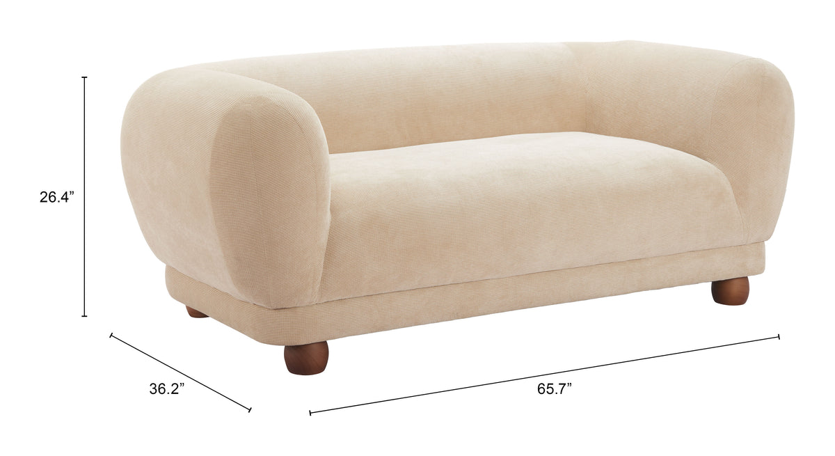 Boet Taupe Loveseat
