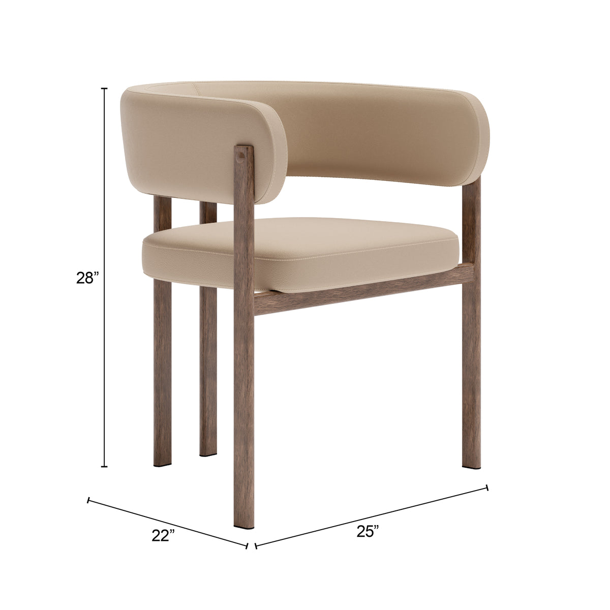 Ruge Beige Dining Chair (Set of 2)