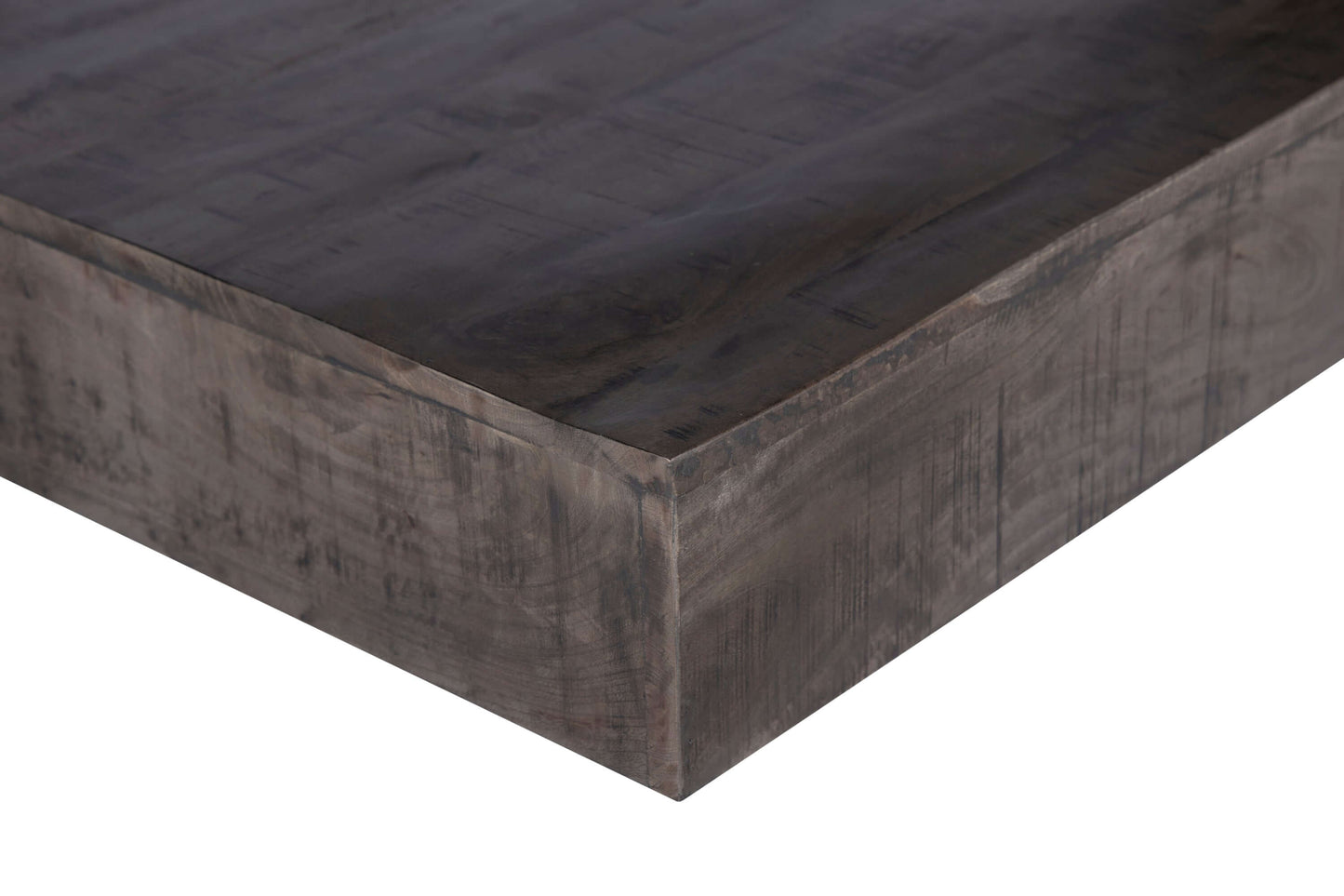 Charcoal Finish Solid Wood Low Profile Square Coffee Table 47" - Revel Sofa