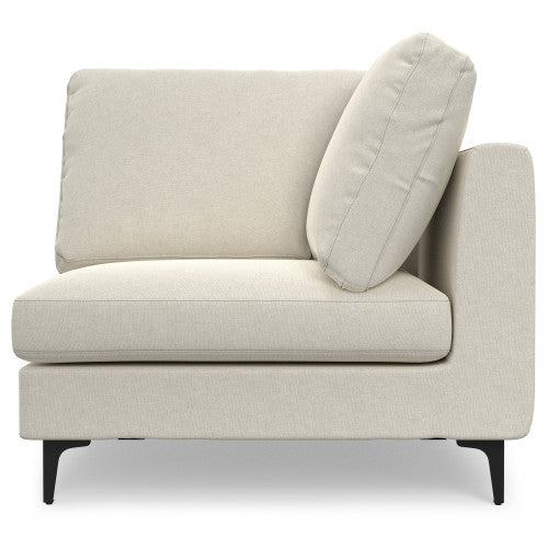 Ava MCM Cream Symmetrical Corner Sofa Sectional 102"