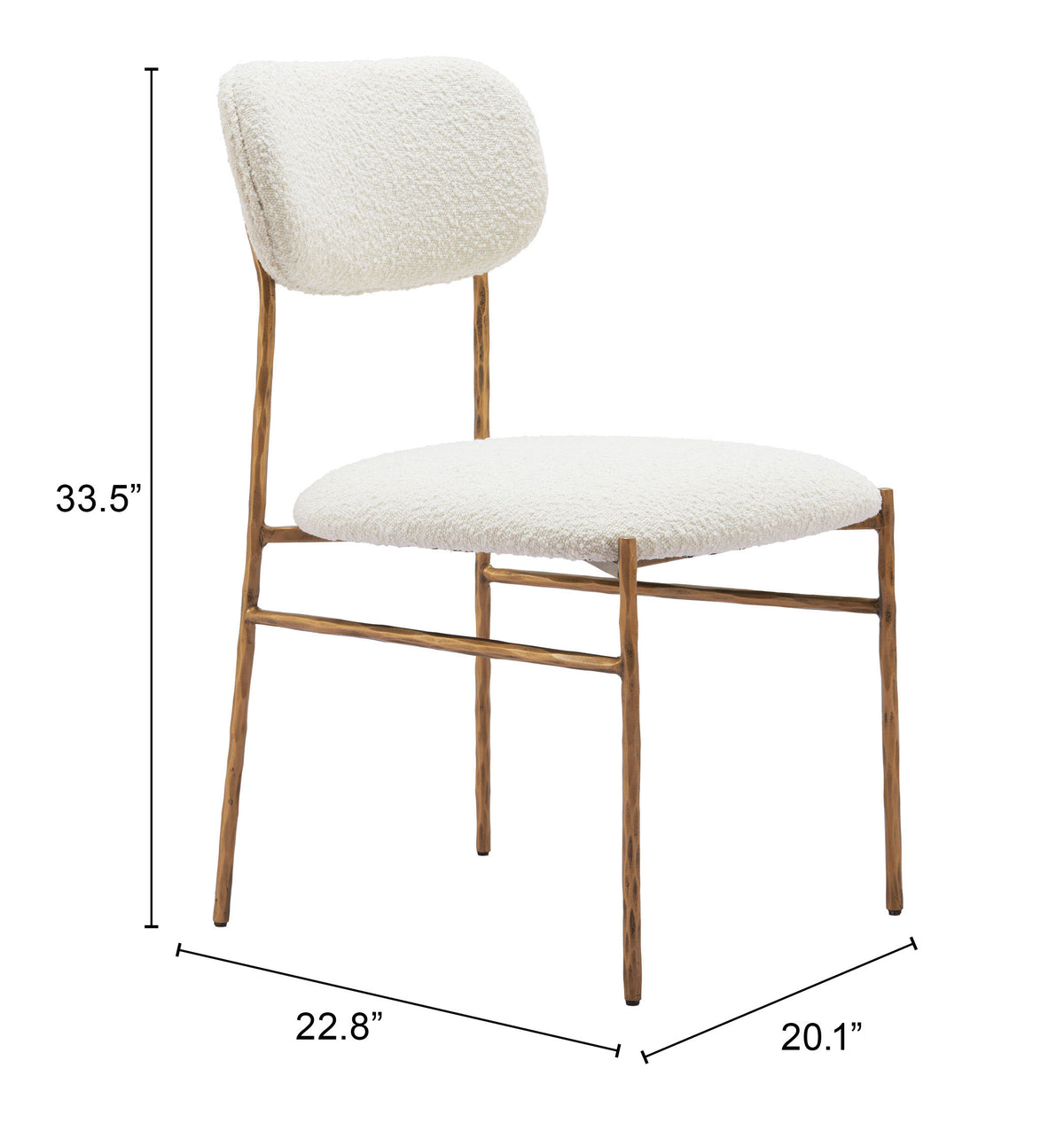 Sydhavnen Cream & Gold Dining Chair