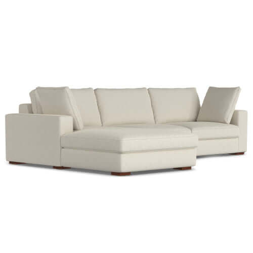 Charlie Modern Deep Seat Sectional Chaise Sofa 122"