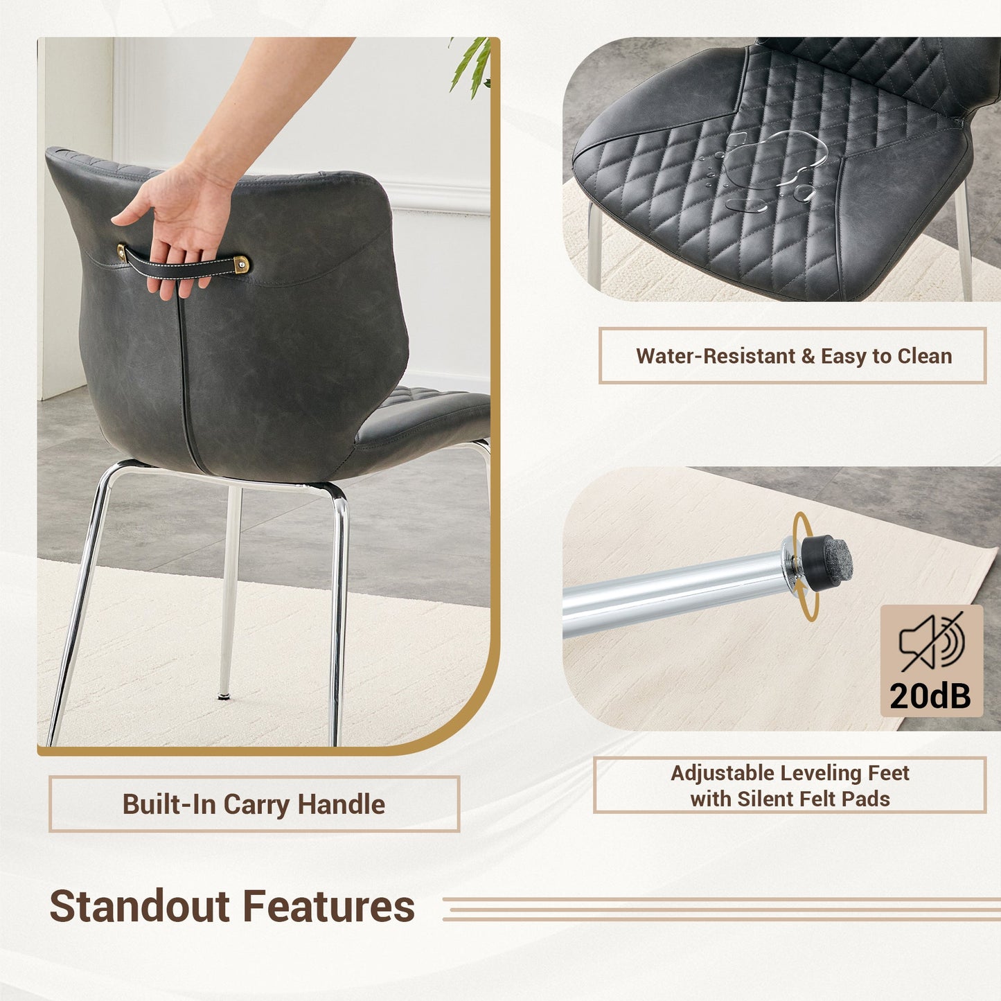 Cedric Dark Gray Set of 4