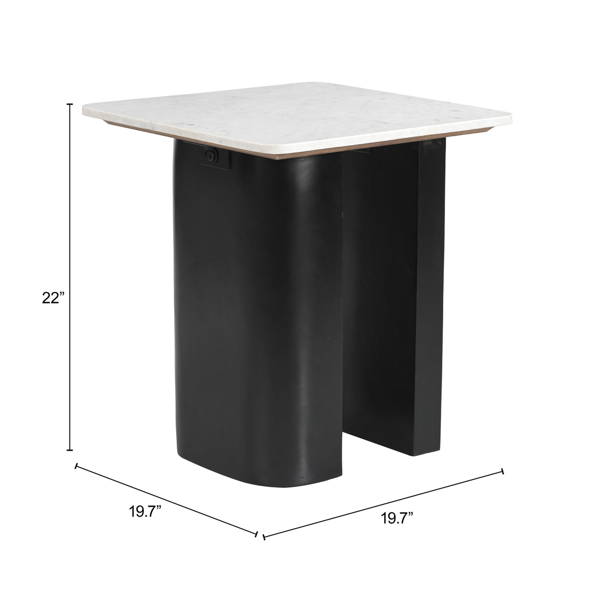 Fiora White & Black Side Table