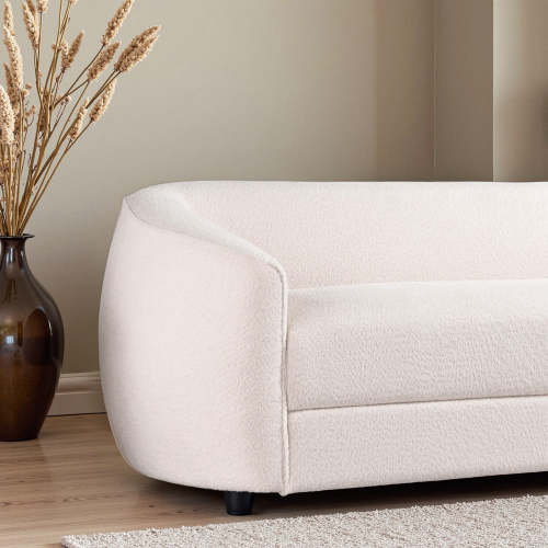Melinda Modern Boucle Fabric Sofa 87”
