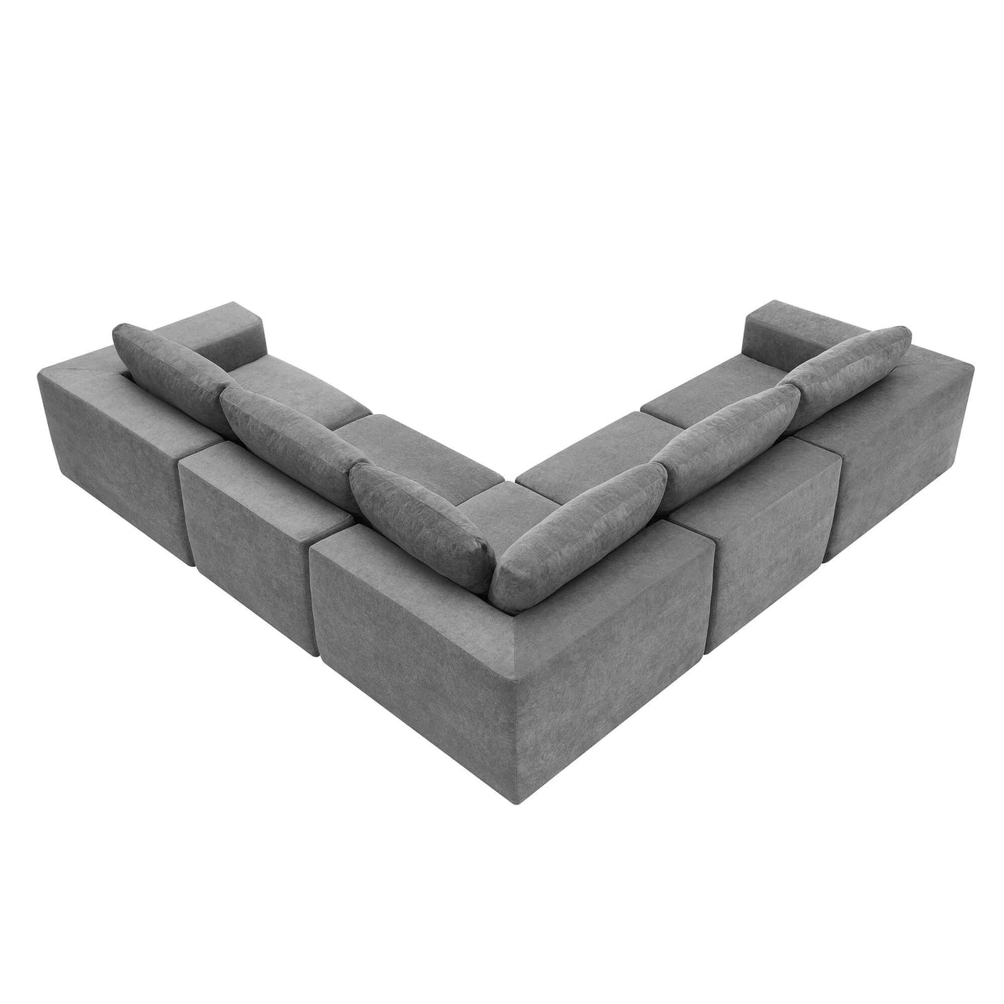 Modern Modular Low Profile Corner Sofa Sectional 116'
