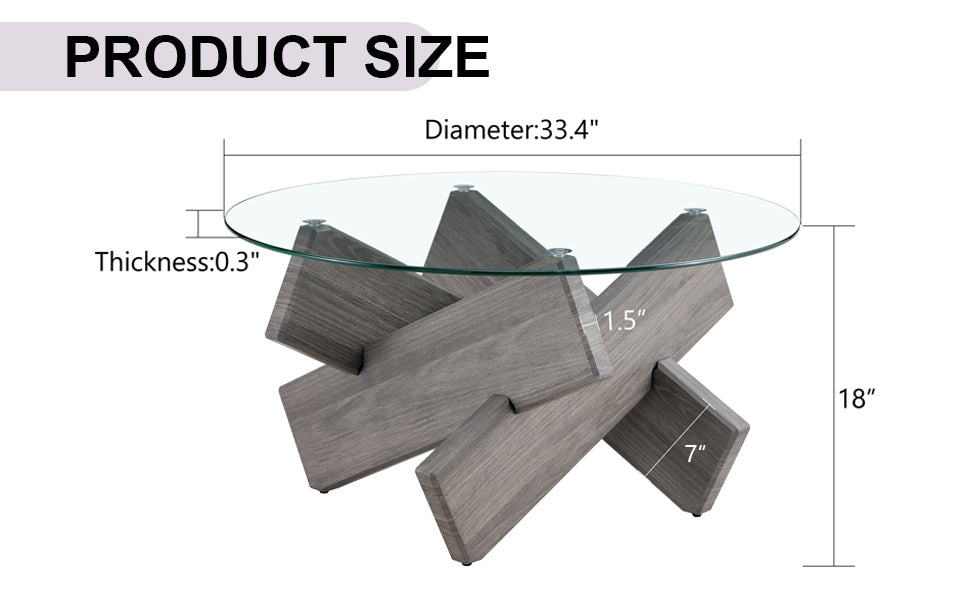 Zuri Glass Coffee Table