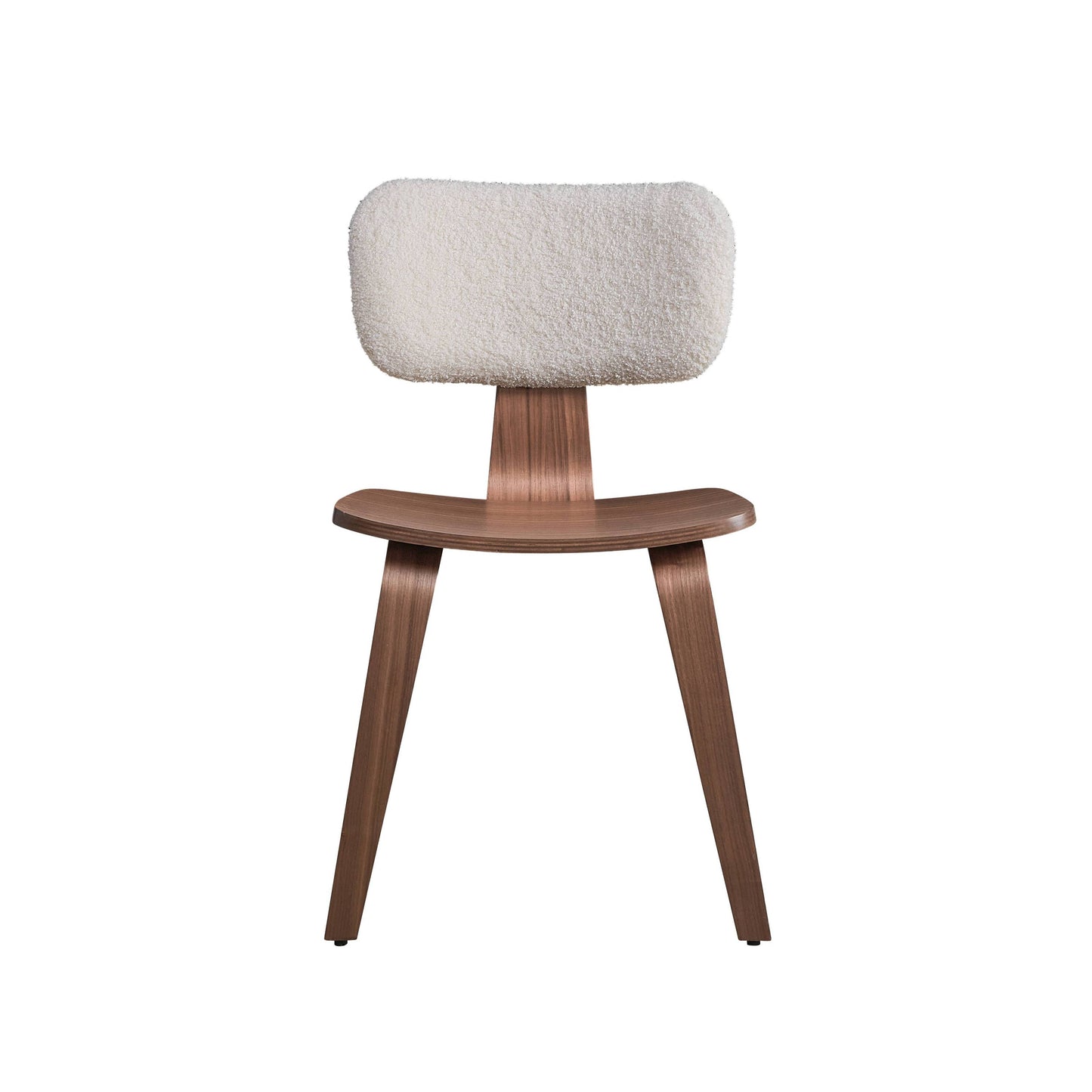 Casson White Boucle & Walnut Finish Side Chair (Set of 2) – view 9