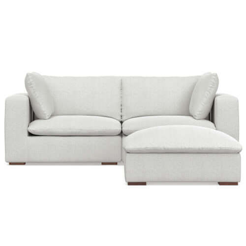 Jasmine Modern Grey Low Profile Cloud Modular Sofa 88'