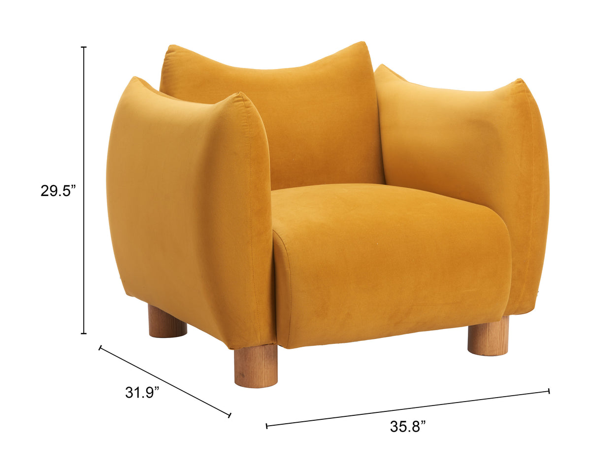 Meia Mustard Accent Chair