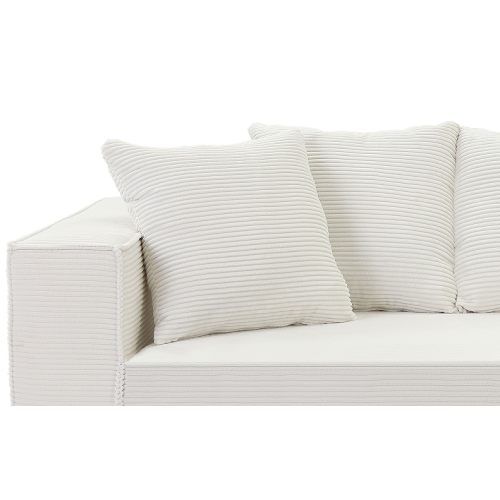 MCM Box Arm Corduroy Upholstered Sofa 89"