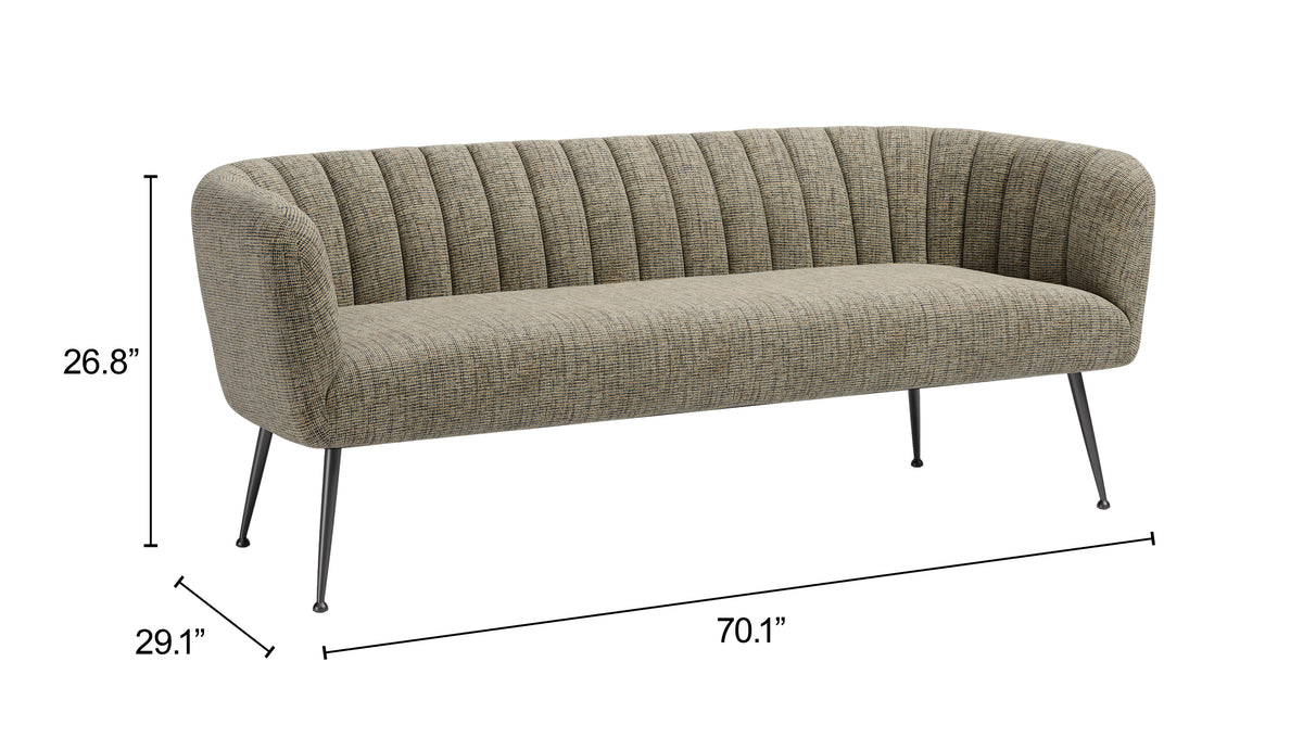 Deco Green Tweed Sofa
