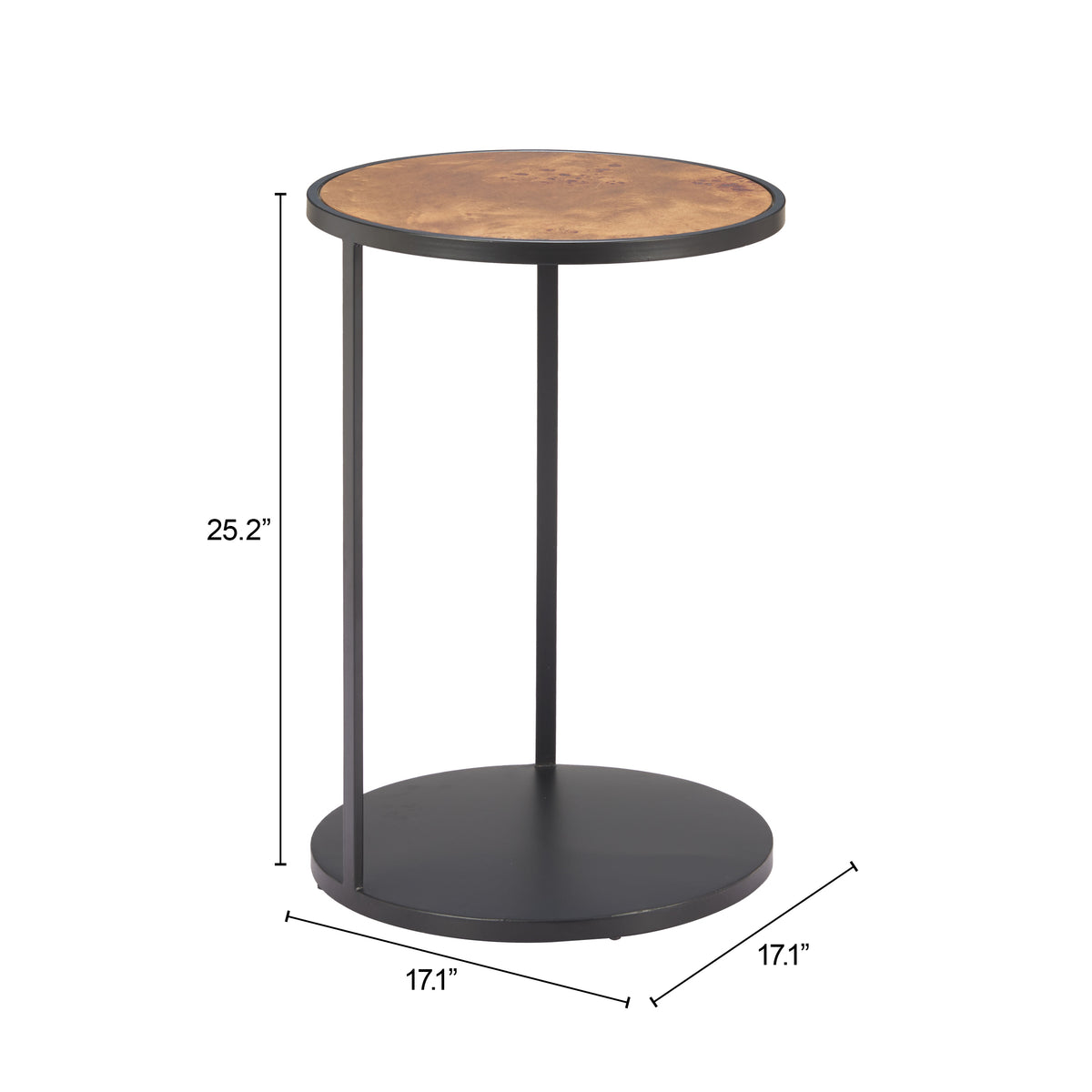 Nodo Brown & Black Side Table