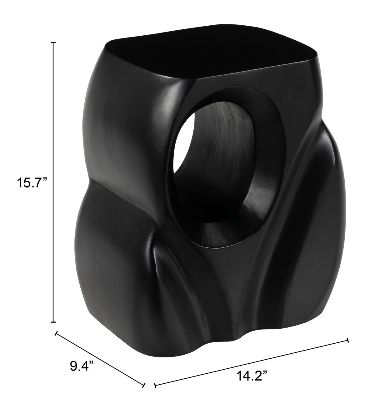 Trung Black Side Table