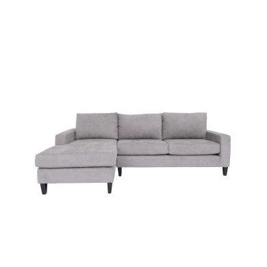 Modern Gray Fabric Left-Facing Chaise Sofa Sectional 115'