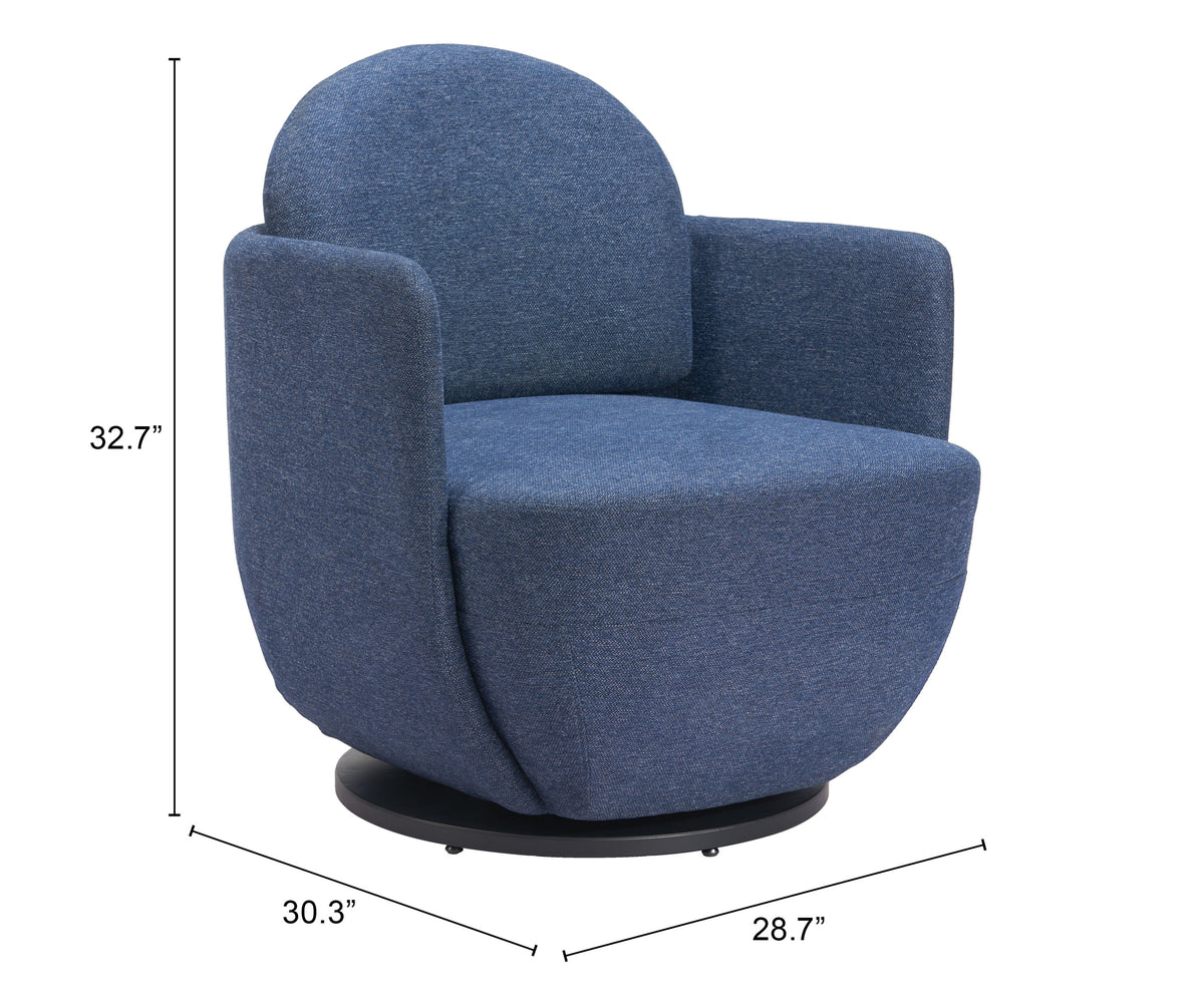 Bant Blue Swivel Chair