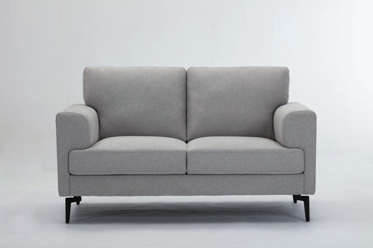 Kyrene Light Gray Linen Loveseat 61"