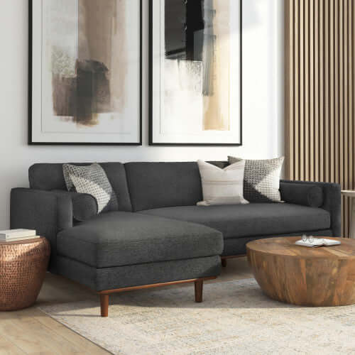 Morrison MCM Sectional Chaise Sofa 102' (2 Colors)