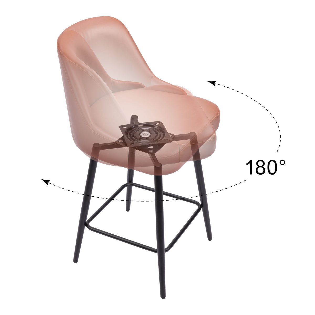 Keppel Brown Swivel Counter Stool
