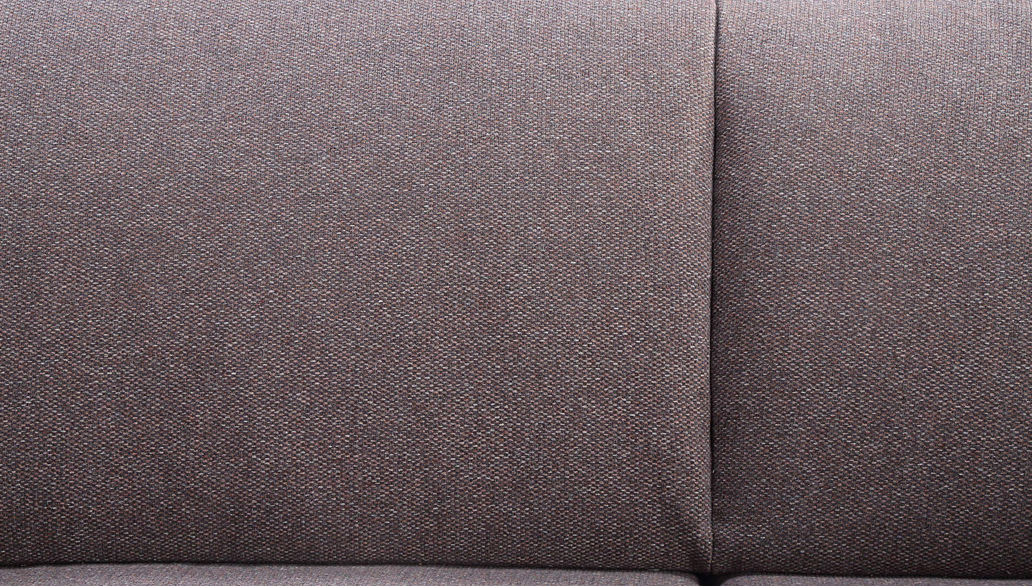 Dalya Gray Linen Loveseat – 78” Modern 2-Seat Sofa with Metal Legs upholstery close-up showing soft linen texture.