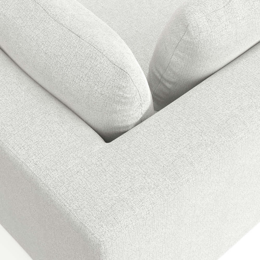 Jasmine Modern Grey Low Profile Cloud Modular Sofa 88'