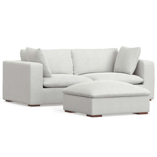 Jasmine Modern Grey Low Profile Cloud Modular Sofa 88'
